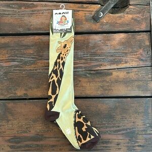Giraffe Socks Knee High John’s Crazy Socks NWT